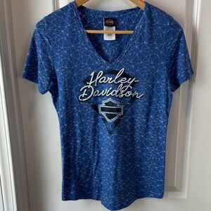 Harley-Davidson Blue Geometric Tee